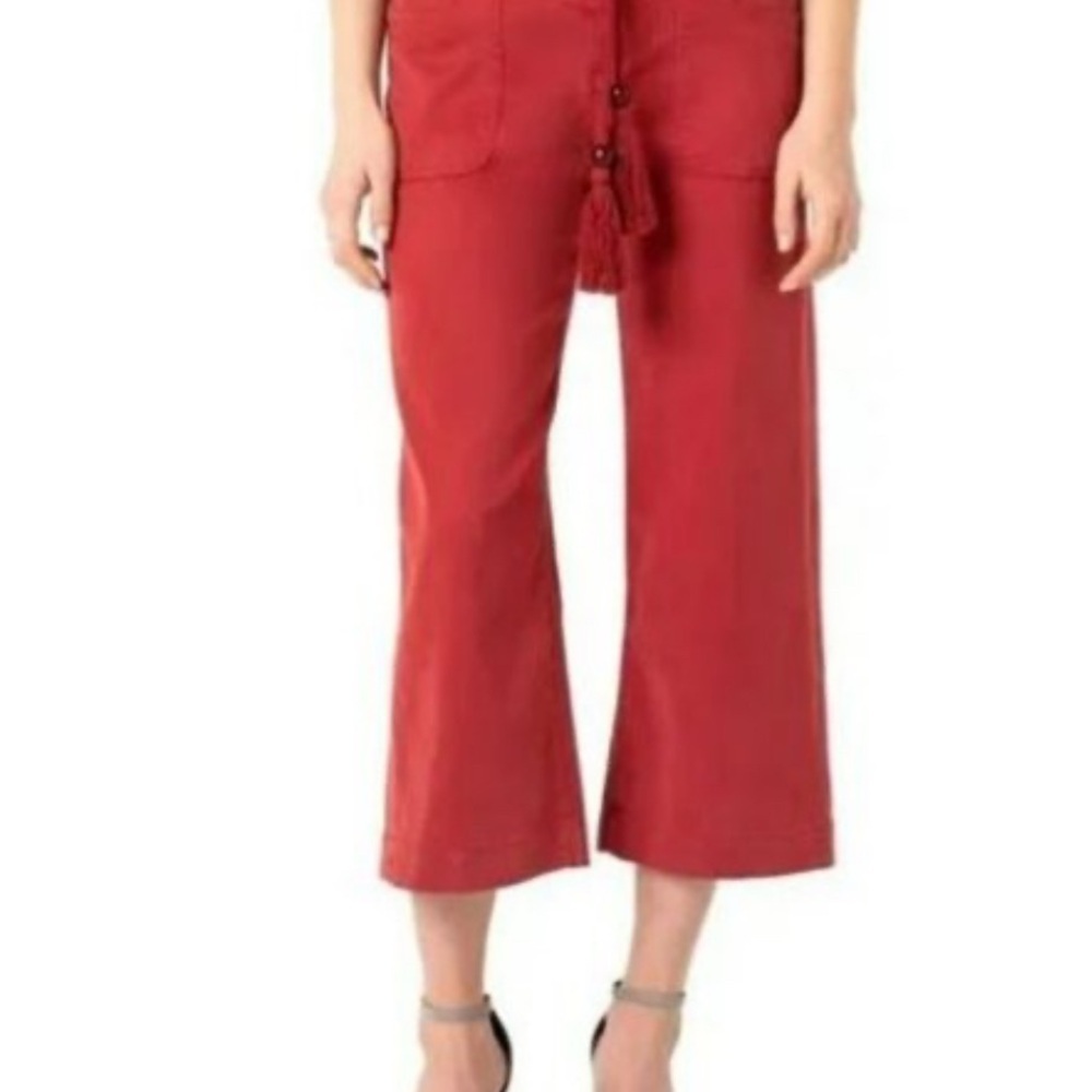 🔥Liverpool Kendall Belted Cropped Wide Leg Pants Terracotta never worn